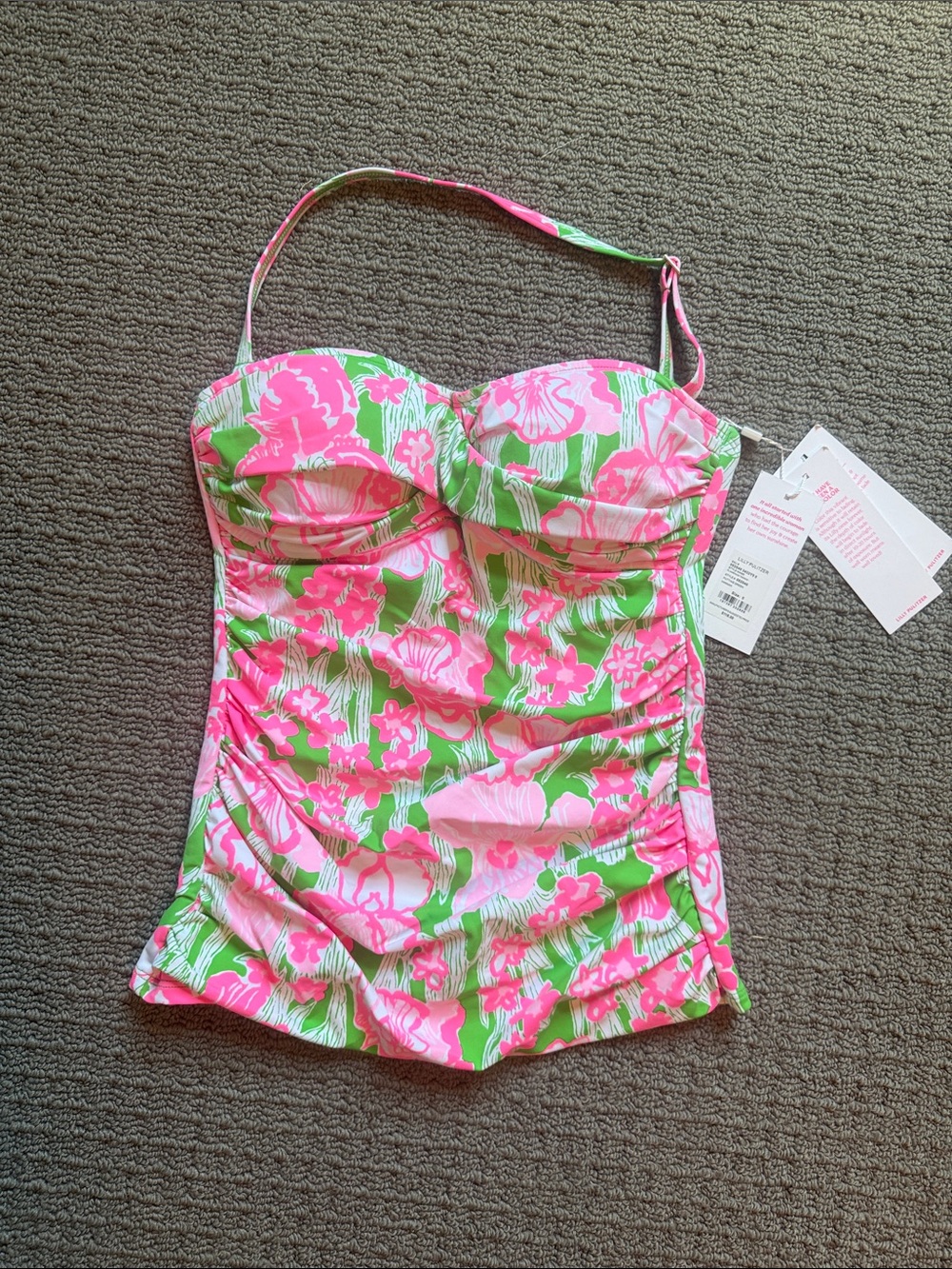 Lilly Pulitzer flamenco tankini putting green hannah